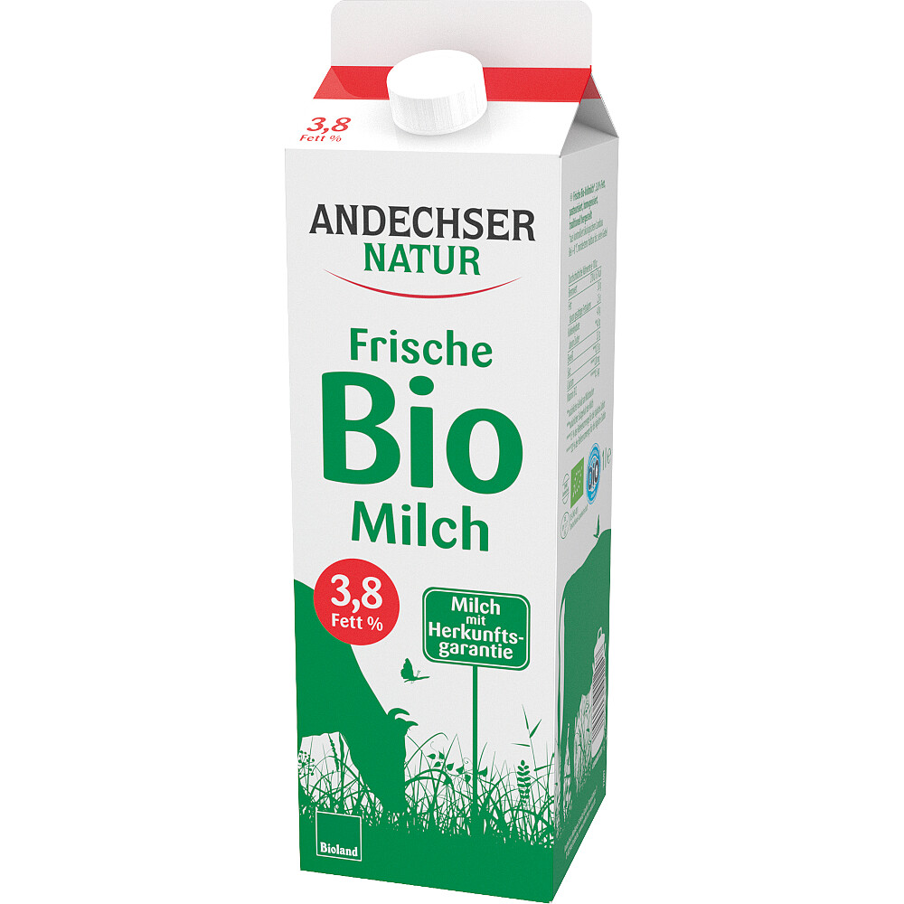 And.Bio frische Vollmilch 3,8% 1lt 
