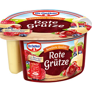 Oetker Rote Grütze+​Van 160gr Be.